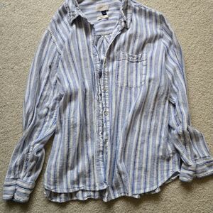 Universal Thread Blue and White Striped Shirt